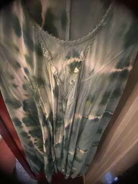 Advance Vintage Y2K Tie Dye Beaded Fairycore Maxi Dress